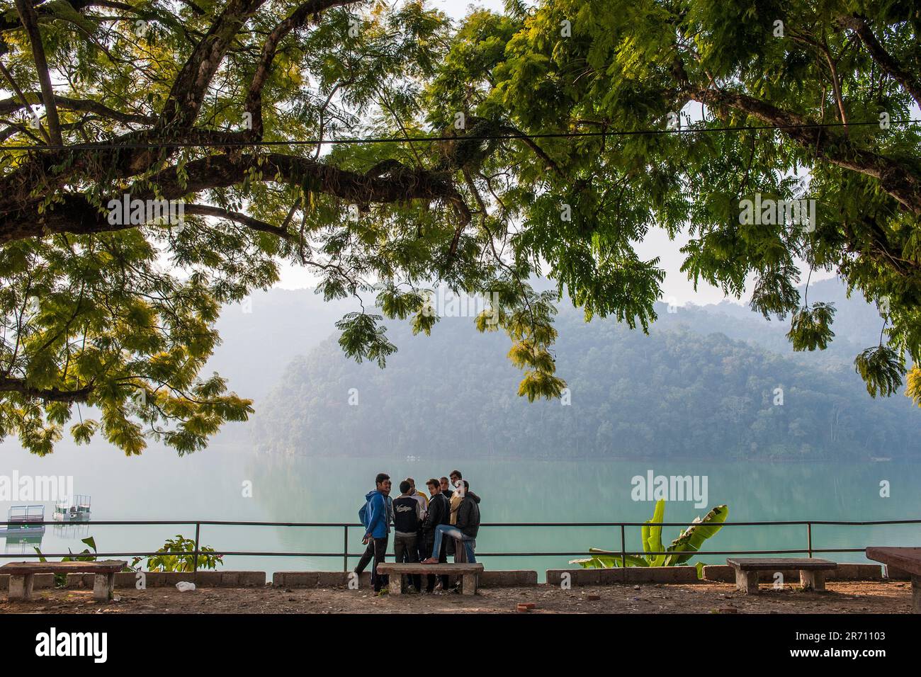 Phewa-See. pokhara. nepal Stockfoto