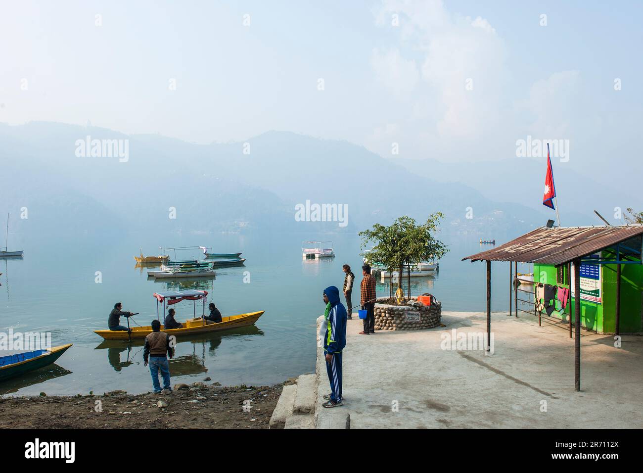 Phewa-See. pokhara. nepal Stockfoto