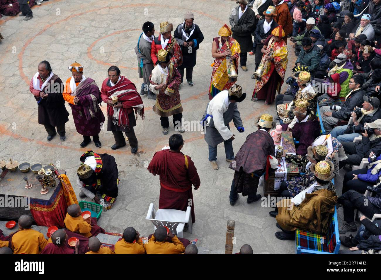 Das Tiji-Festival. lo manthang. mustang. nepal Stockfoto