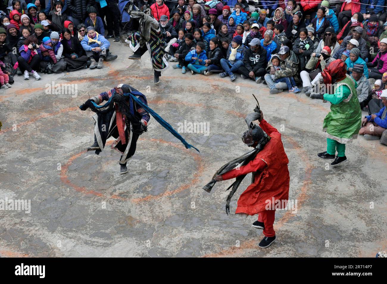 Das Tiji-Festival. lo manthang. mustang. nepal Stockfoto