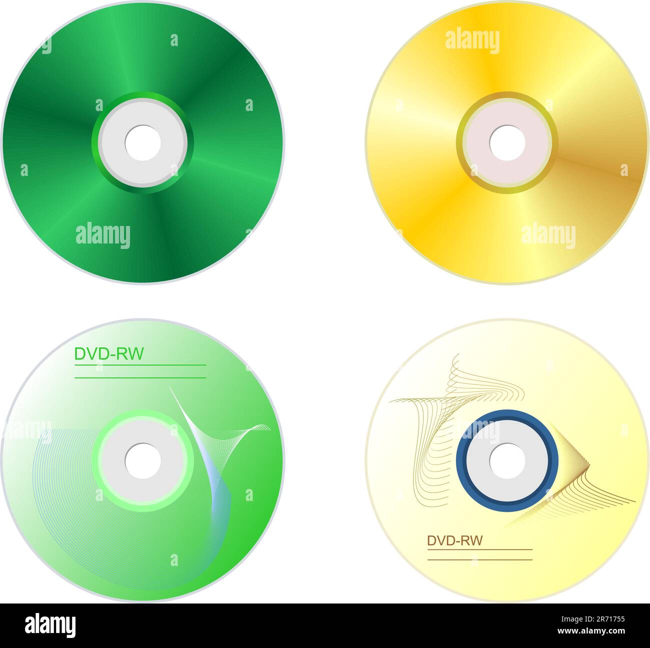 Realistische Darstellung legen Sie DVD-Scheibe mit beiden Seiten - Vektor Stock Vektor