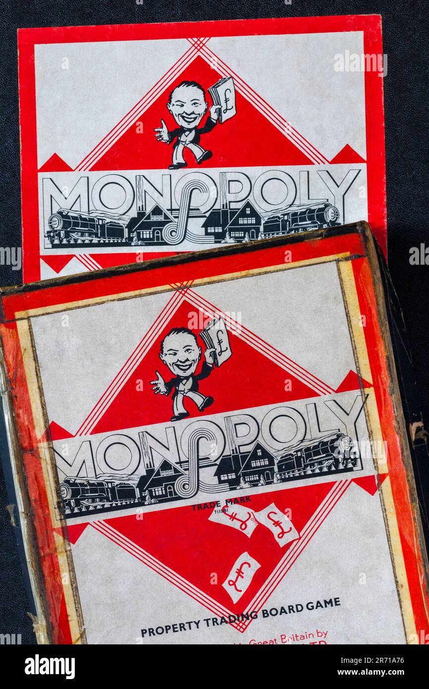 Vintage Monopoly Property Trading Board Game Mark 711981 Stockfoto