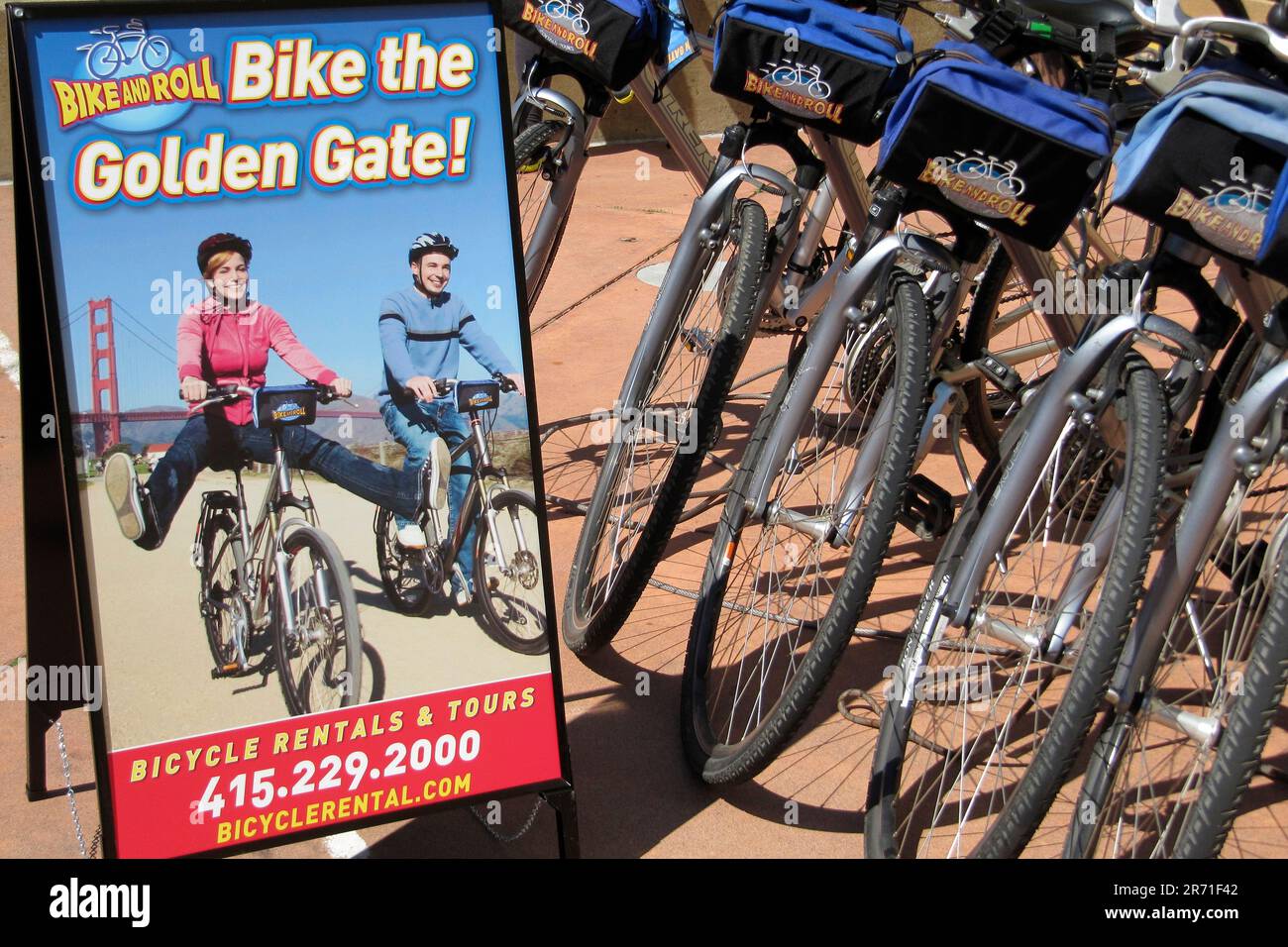 Vereinigte Staaten von Amerika, Kalifornien, San Francisco, Fahrradverleih Stockfoto