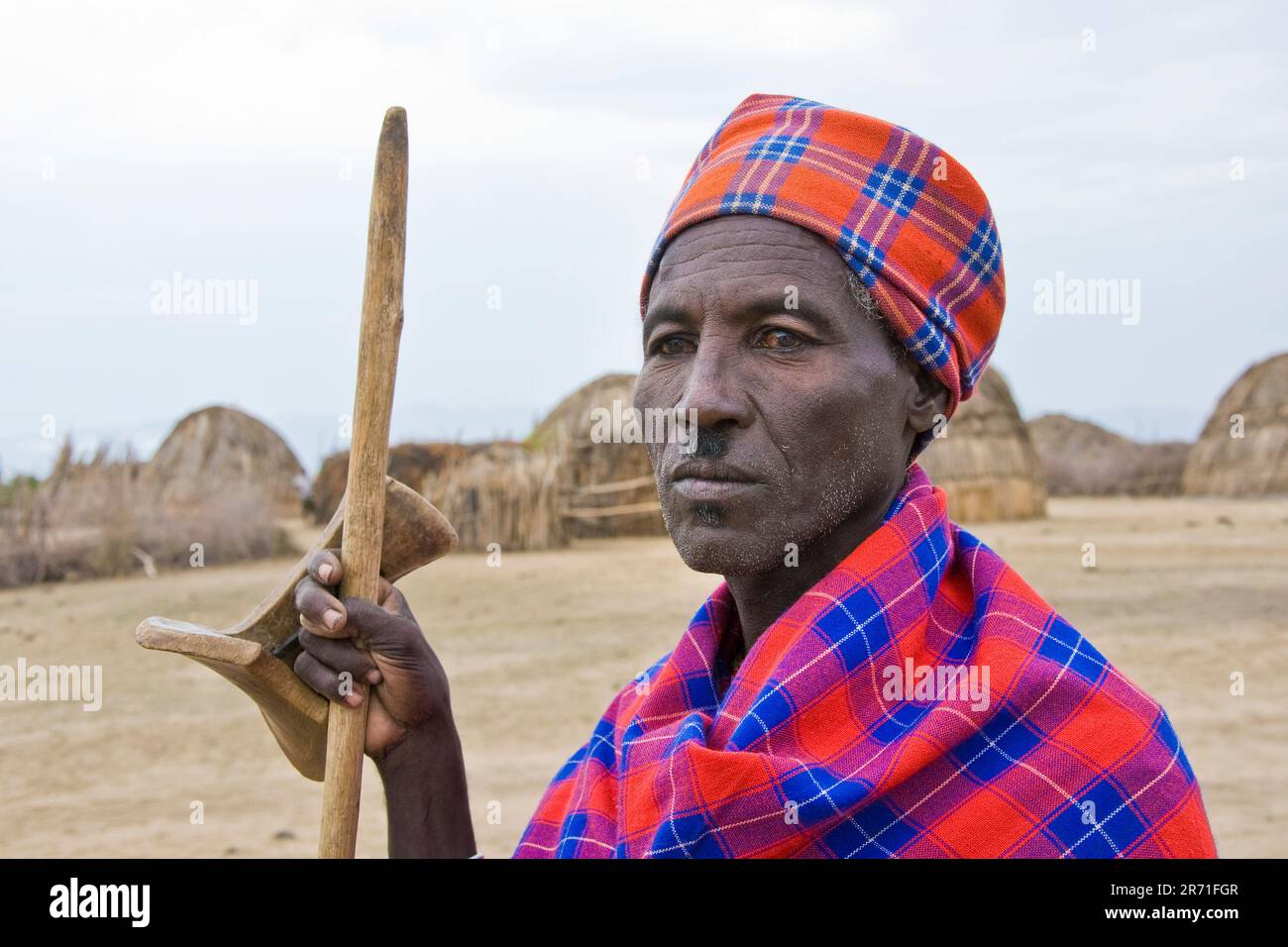 Arbore Menschen, umgeben von Waito, Äthiopien Stockfoto