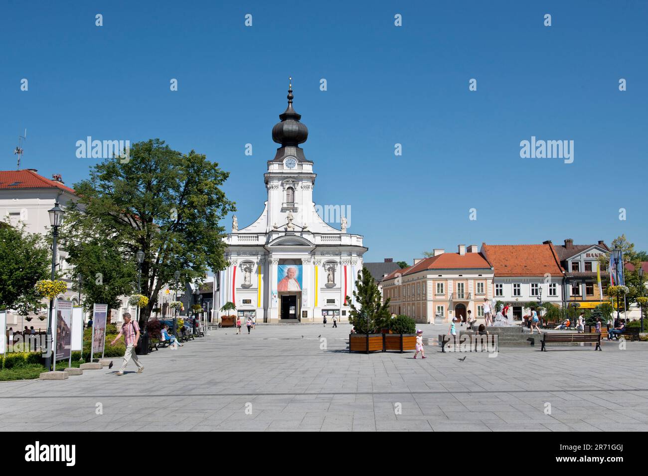 Polen, Wadowice, Basilika von der Darstellung der Jungfrau Maria Stockfoto