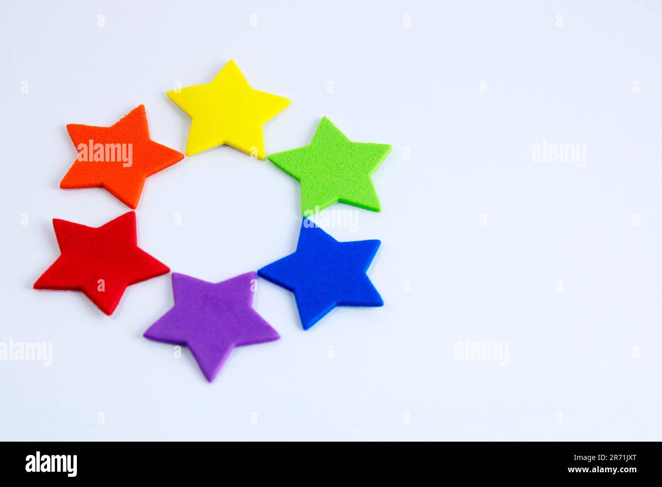 Sterne in verschiedenen Farben Stockfoto
