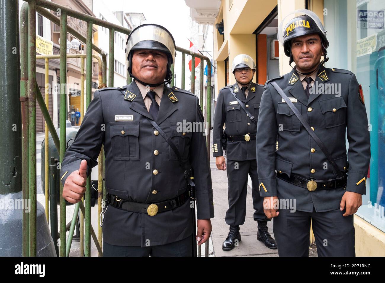 Peru. Lima. Polizei Stockfoto