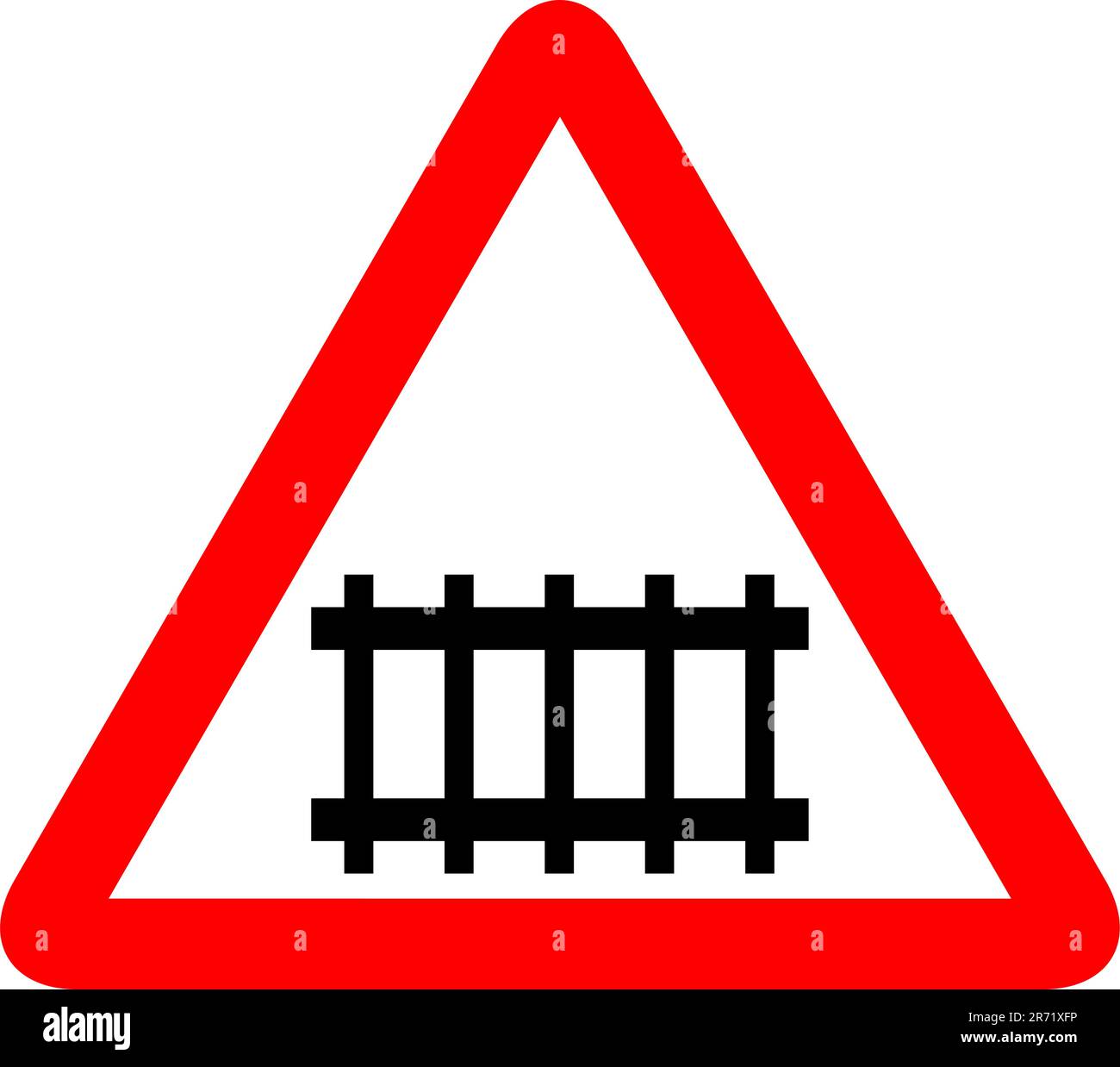 Abbildung: Straßenschild Eisenbahn - Vektor Stock Vektor