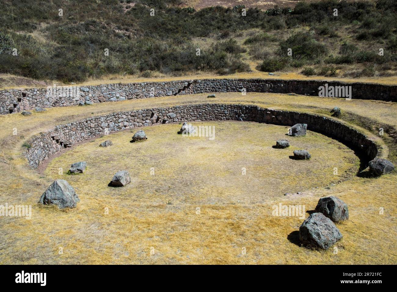 Peru. moray. inka-Versuchszentrum für Landwirtschaft Stockfoto
