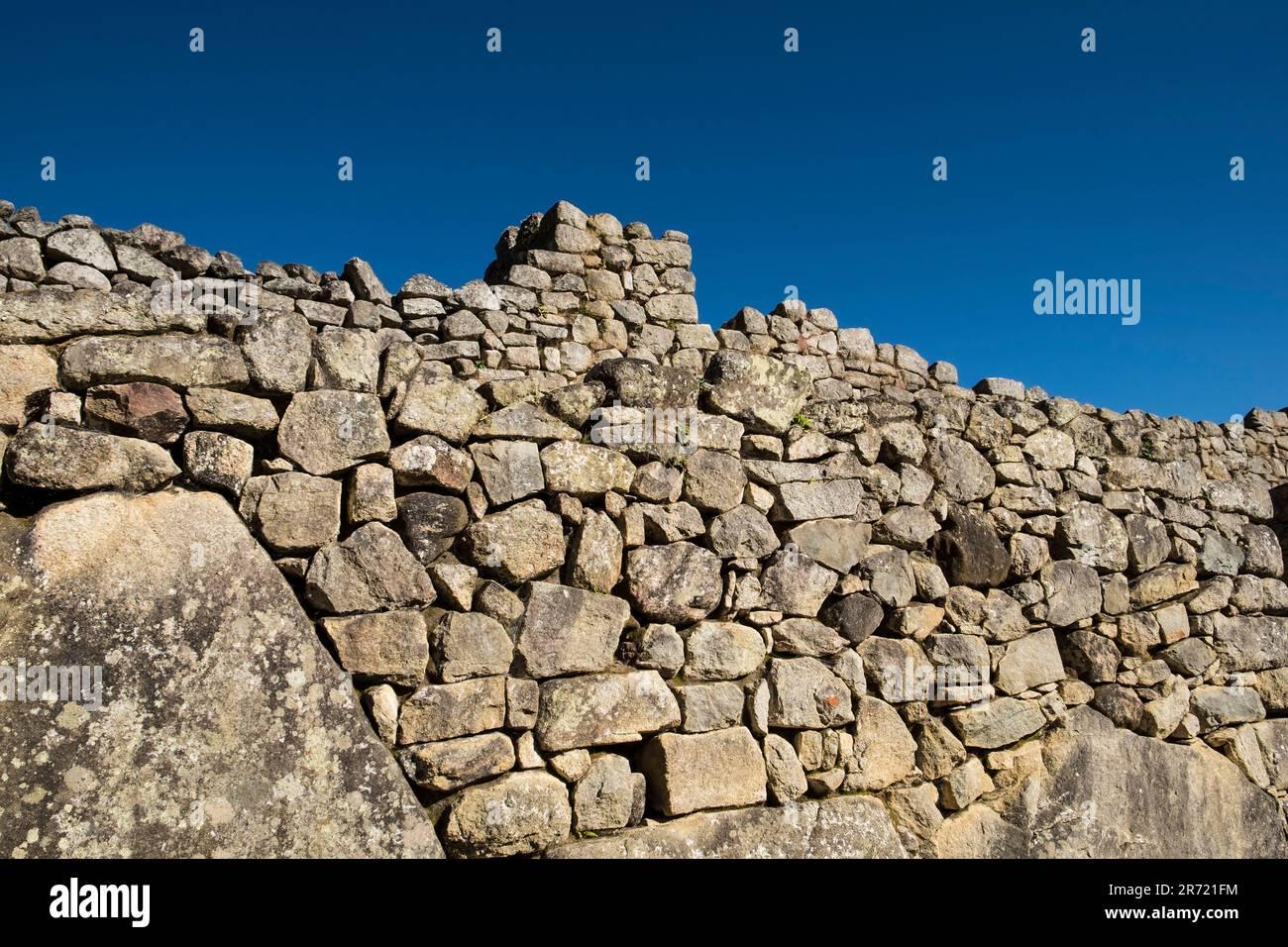 Peru. machu picchu. Ruinen der inka-Reichsstadt und berg huayna picchu im heiligen Tal Stockfoto