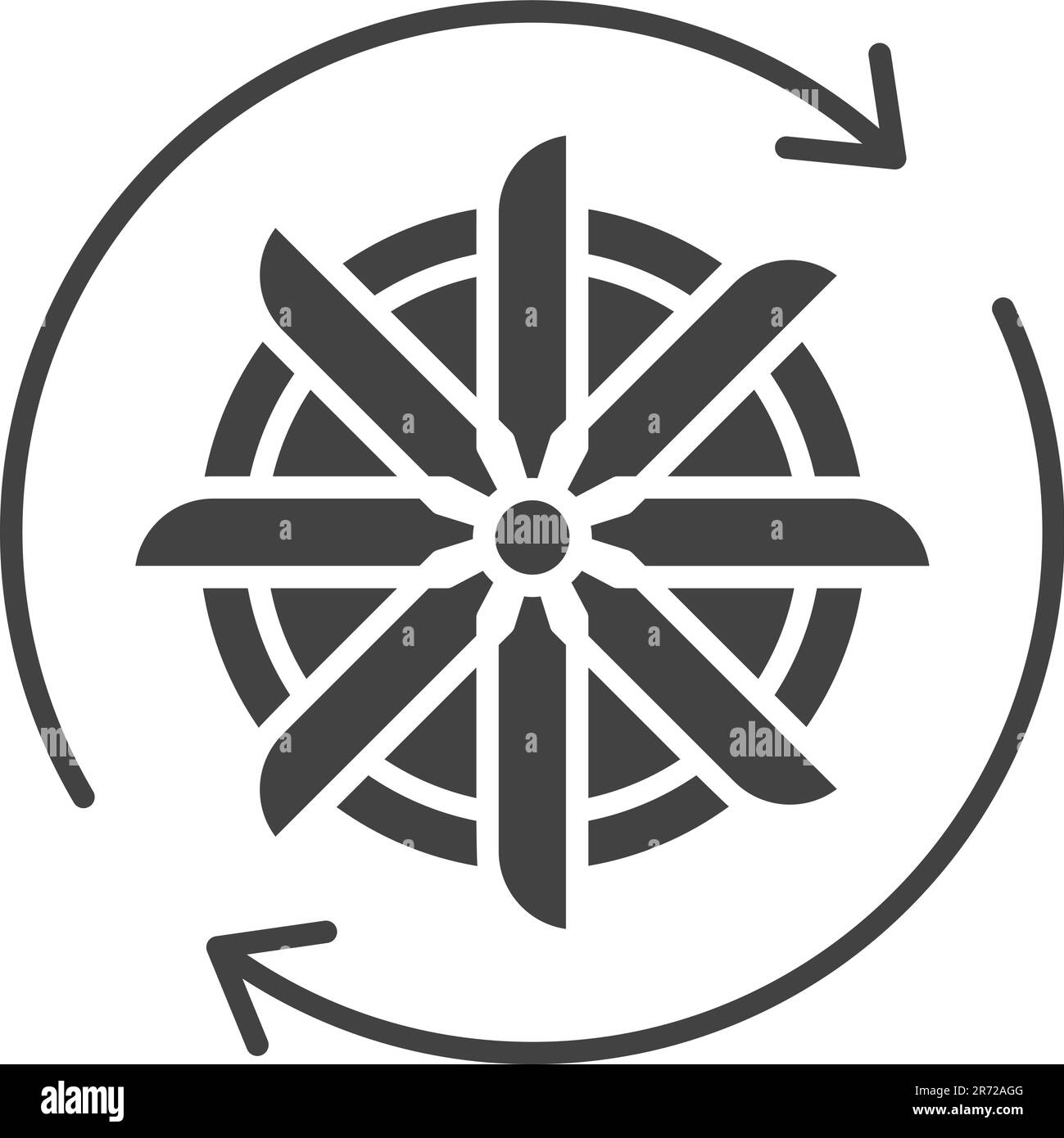Vektorbild des Turbinensymbols. Geeignet für Webanwendungen und Druckmedien für mobile Anwendungen. Stock Vektor