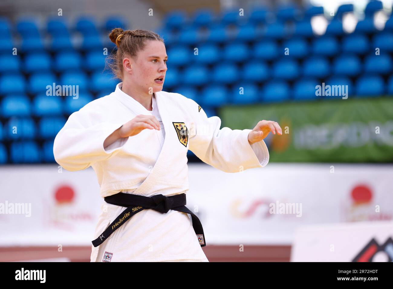 Friederike Stolze (GER), Women -70 kg bei den Madrid European Open 2023, European Judo Union Event am 11. Juni 2023 in Polideportivo Municipal de Gallur in Madrid, Spanien – Foto: Oscar J Barroso/DPPI/LiveMedia Stockfoto