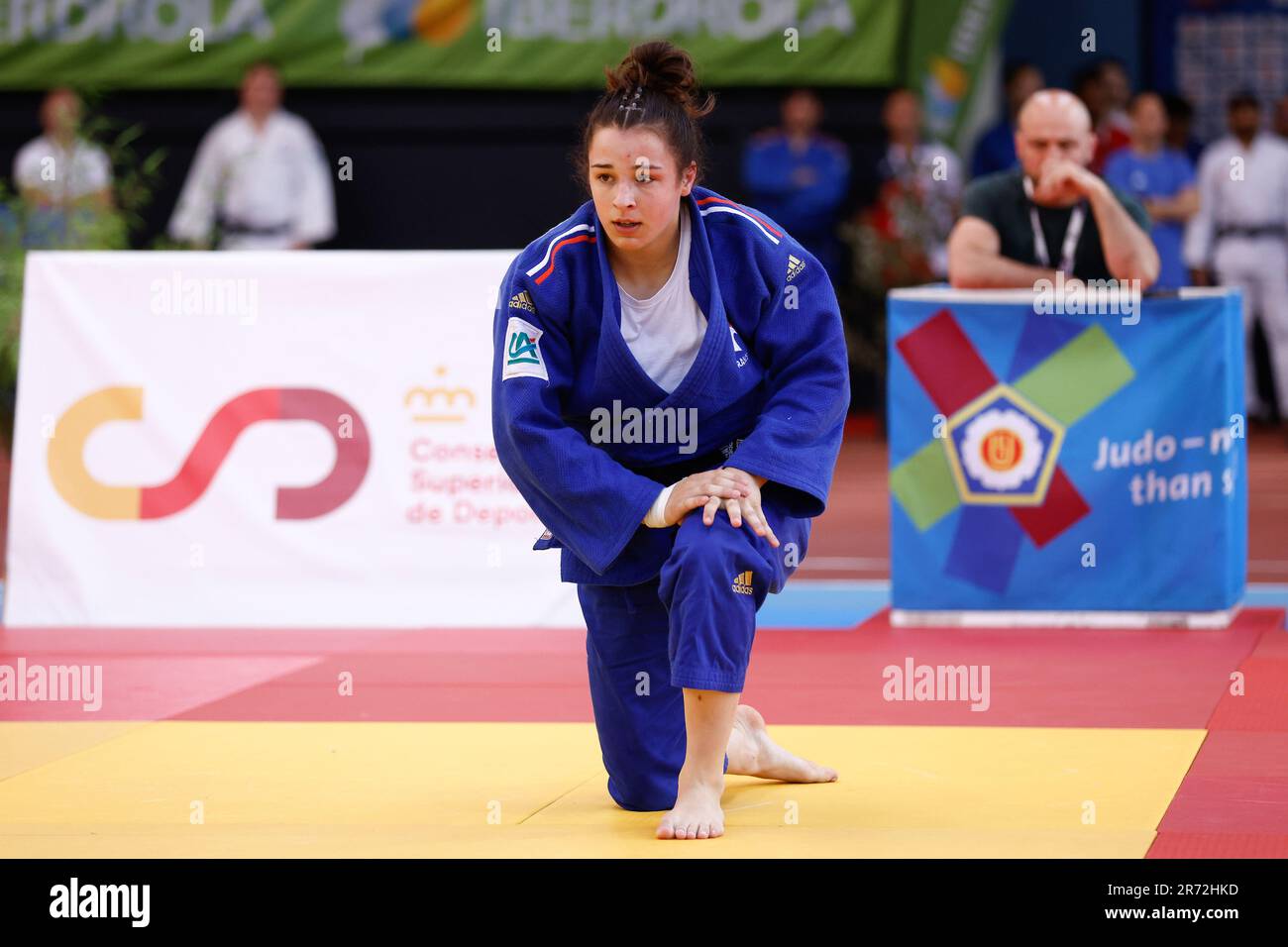 Clara Galludec (FRA), Women -70 kg bei den European Open 2023 in Madrid, European Judo Union Event am 11. Juni 2023 in Polideportivo Municipal de Gallur in Madrid, Spanien – Foto: Oscar J Barroso/DPPI/LiveMedia Stockfoto