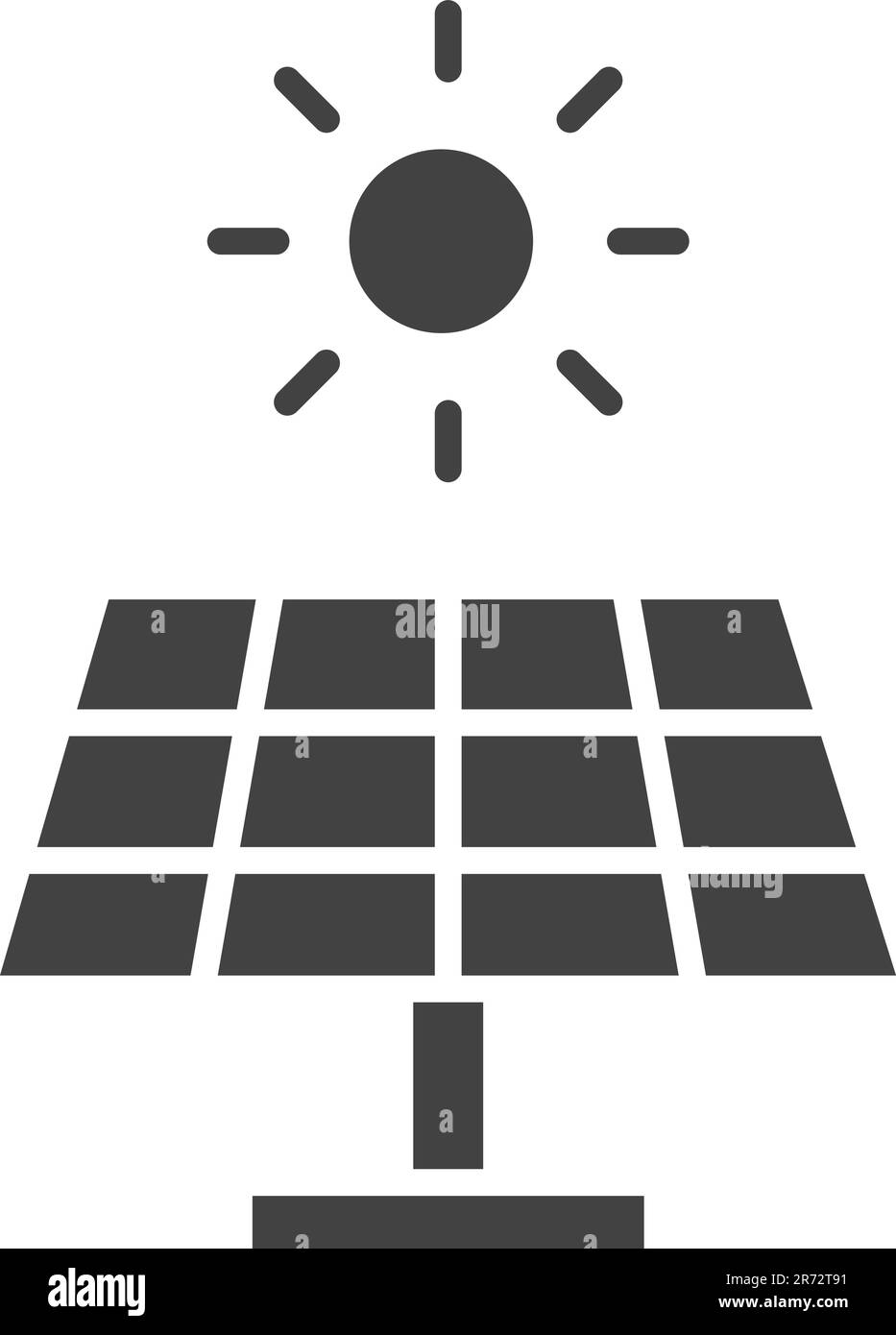 Vektorbild des Sonnenkollektors. Geeignet für Webanwendungen und Druckmedien für mobile Anwendungen. Stock Vektor