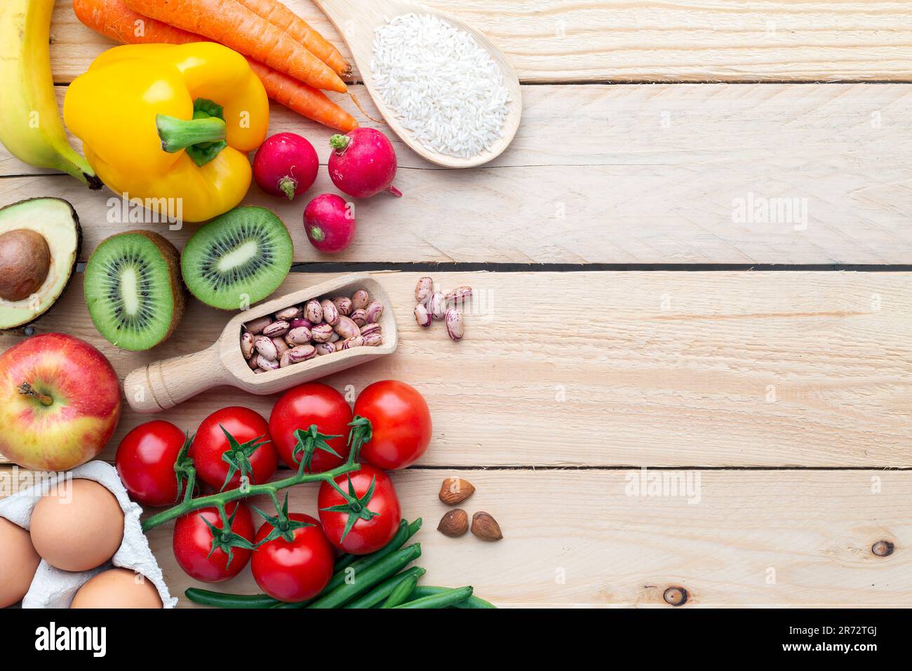 Herzgesunde Speiseauswahl, Lifestyle-Konzept Stockfoto