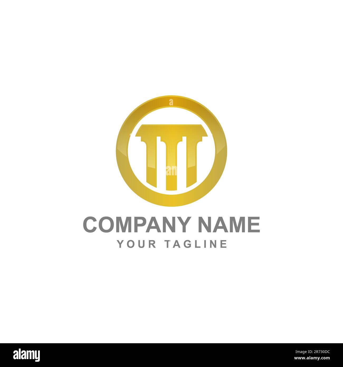 Vektorvorlage für elegantes, modernes Logo-Design mit dem Buchstaben Om.EPS10 Stock Vektor