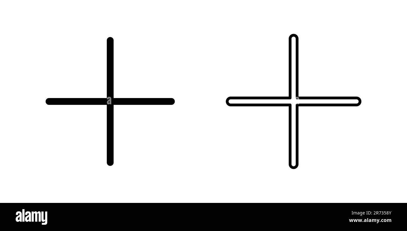 Plus Symbolset. Symbol "Plus hinzufügen" Stock Vektor