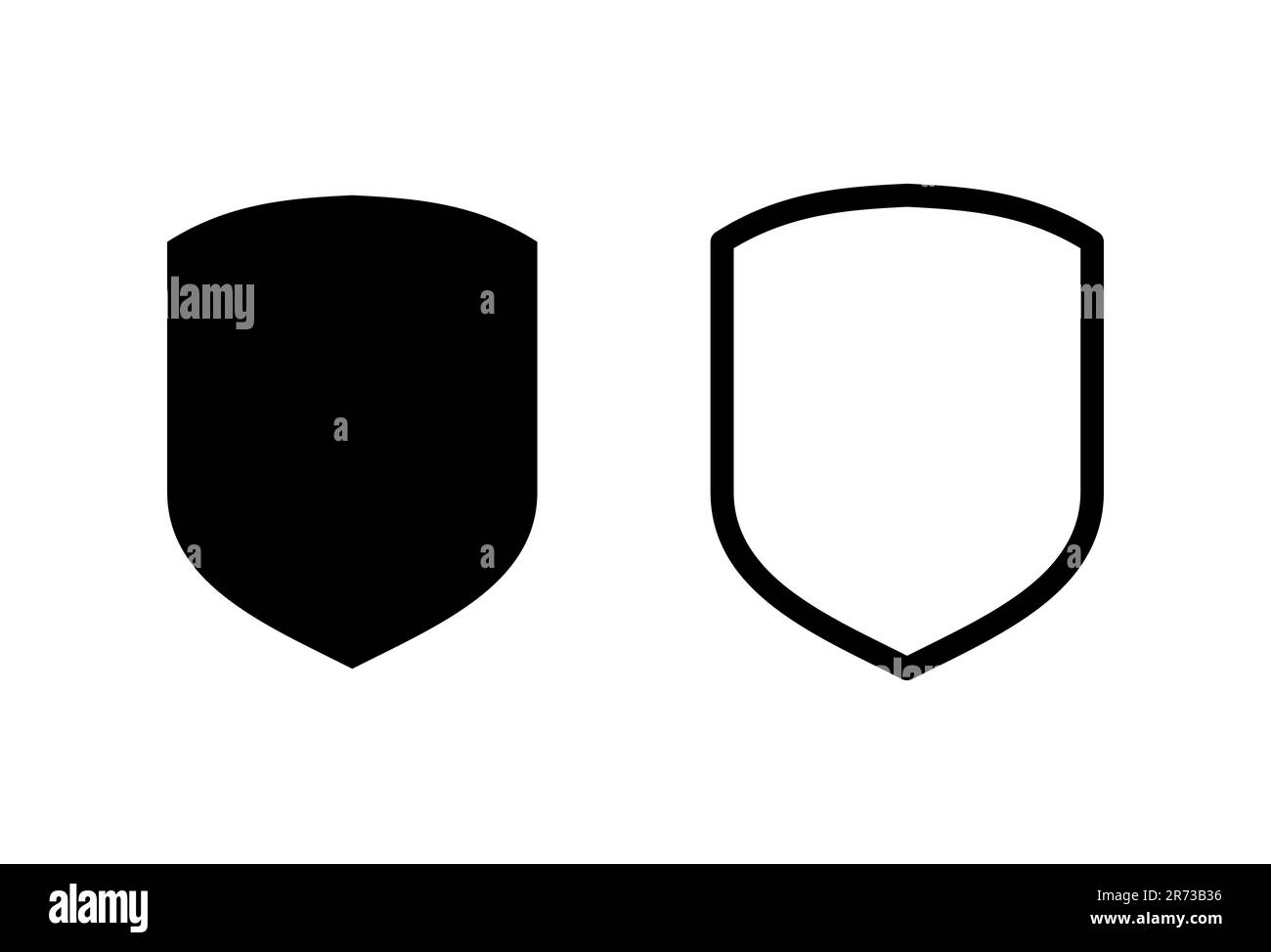 Schildsymbol-Set. Vektor des Schutzsymbols. Sicherheitsvektorsymbol Stock Vektor