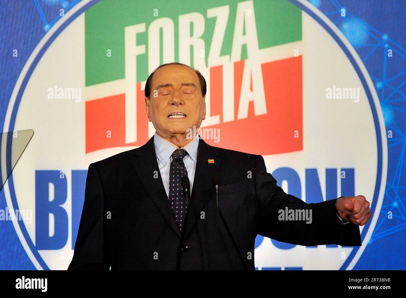 Italien. 13. Juni 2023. Silvio Berlusconi, italienischer Politiker und Unternehmer, viermal Premierminister, starb am 12. Juni 2023 im Alter von 86 Jahren. Itlaly, 12. Juni 2023. (Foto: Vincenzo Izzo/SipauSA) Guthaben: SIPA USA/Alamy Live News Stockfoto