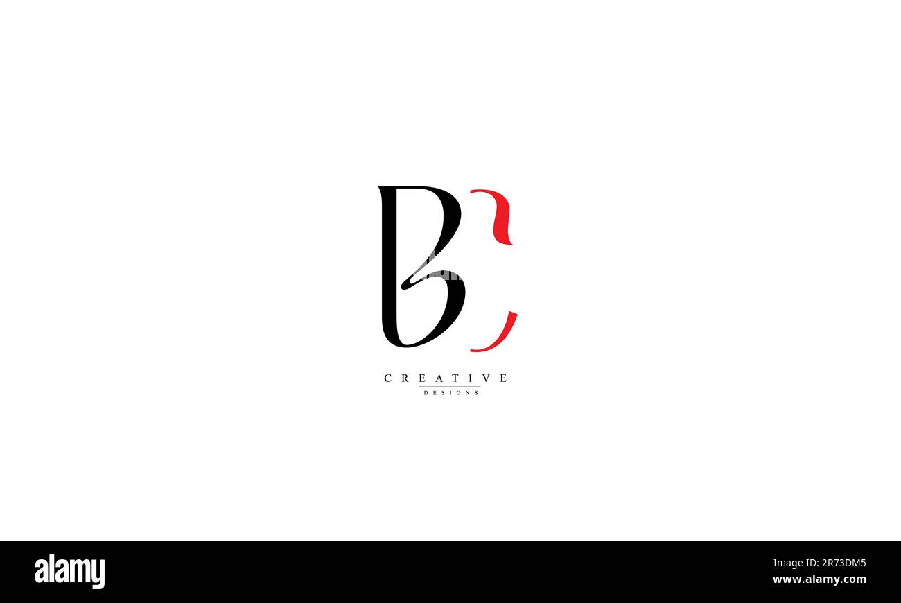 Buchstaben Buchstaben Initialen Monogramm Logo BC B C Stock Vektor