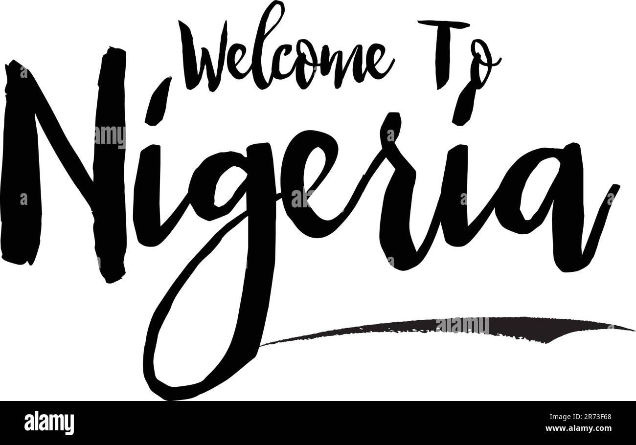 Name Des Landes In Eleganter Fettschrift Schriftzug Vektorkunst-Design Stock Vektor