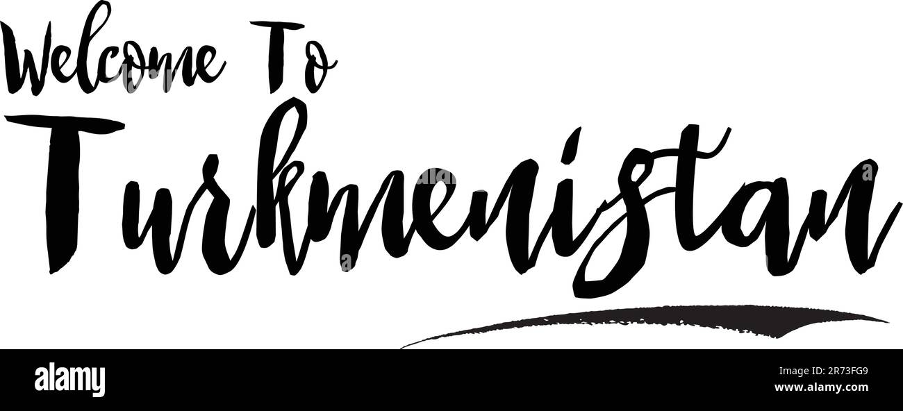 Name Des Landes In Eleganter Fettschrift Schriftzug Vektorkunst-Design Stock Vektor