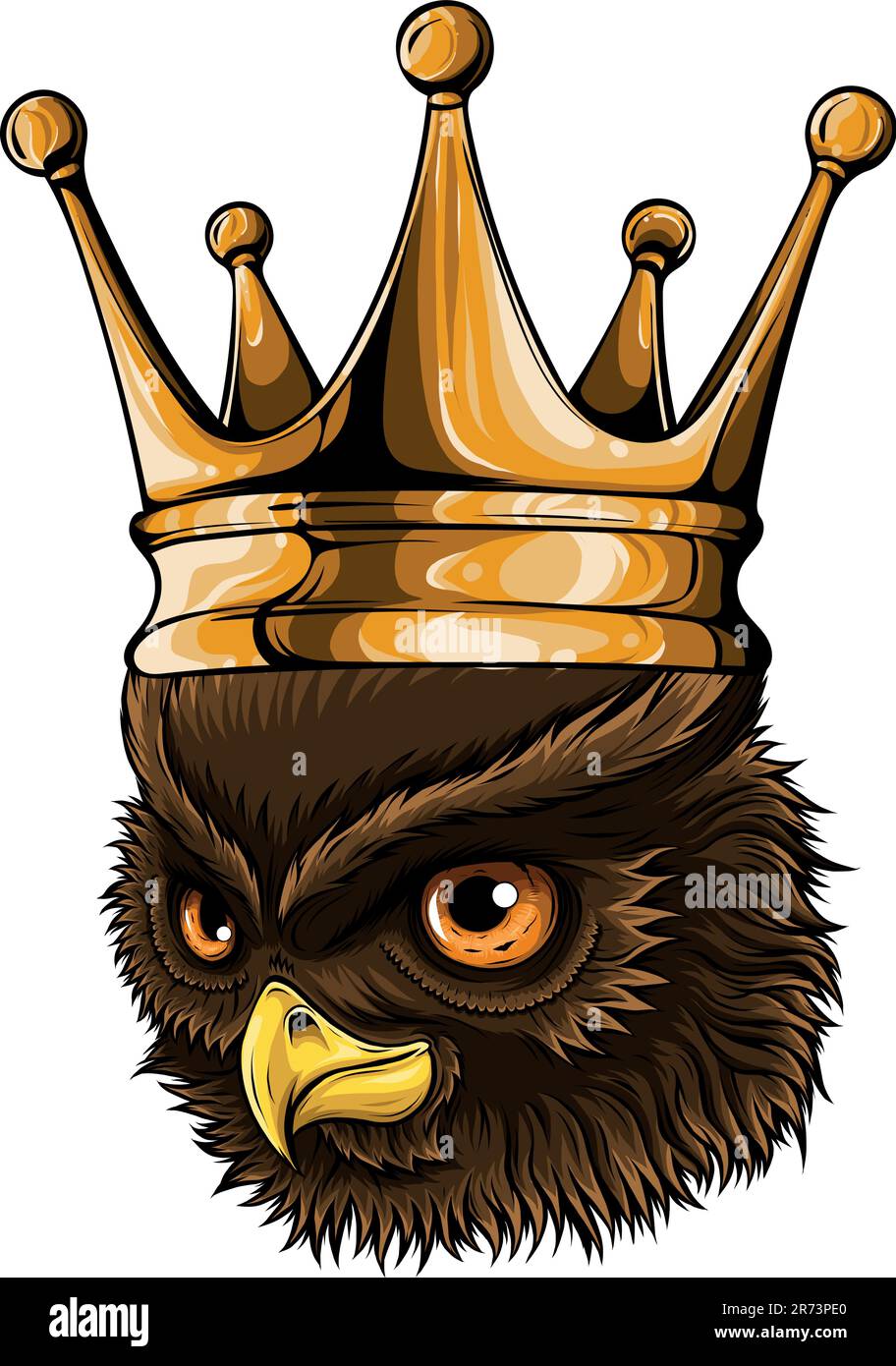 Süßes Cartoon-Eulenkopf-Vektordesign Stock Vektor