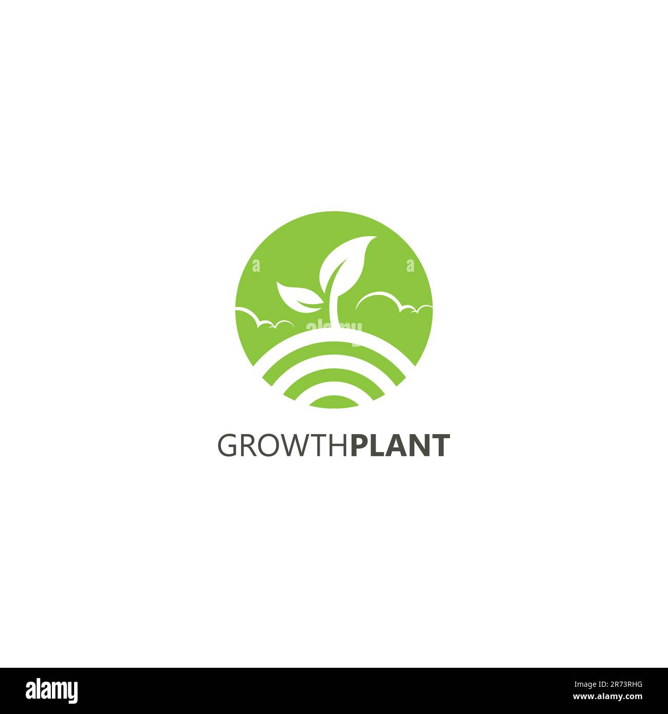 Wachstumspflanze Logo Pflanzenwachstum als Symbol für das Leben Ihres Unternehmens Stock Vektor
