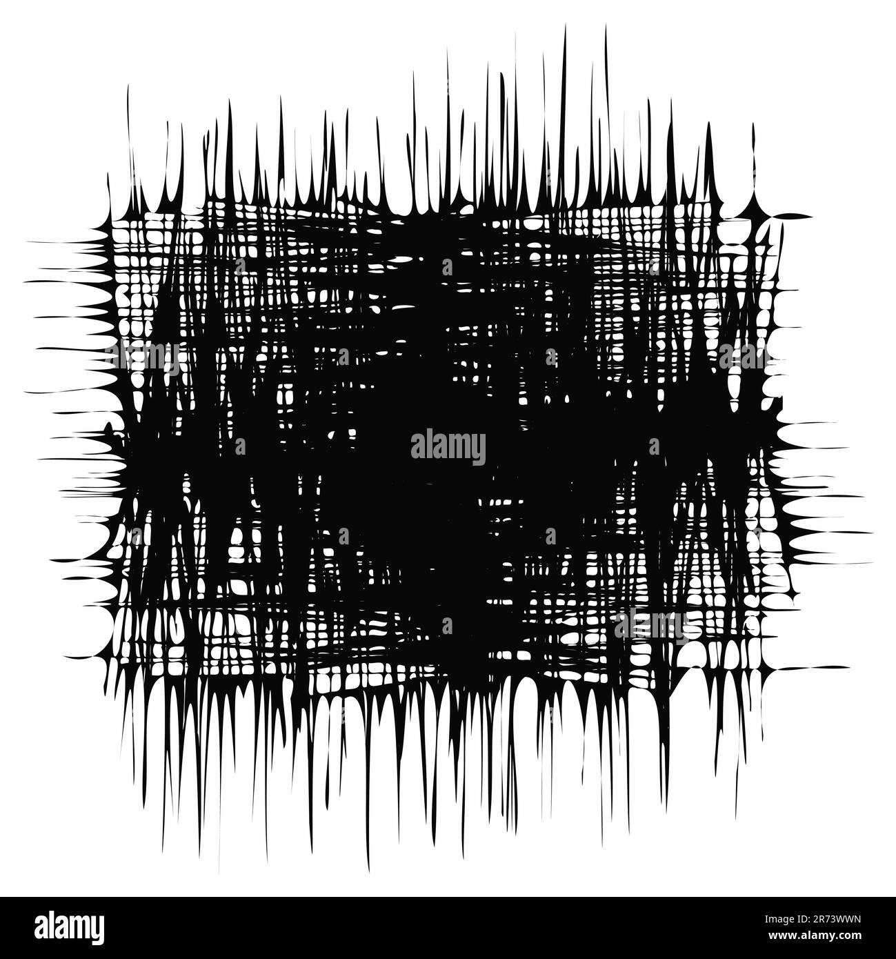Grunge-Textur Schwarzer abstrakter Hintergrund Scrabble-Muster Design-Element Vektordarstellung isoliert auf weißem Hintergrund Stock Vektor