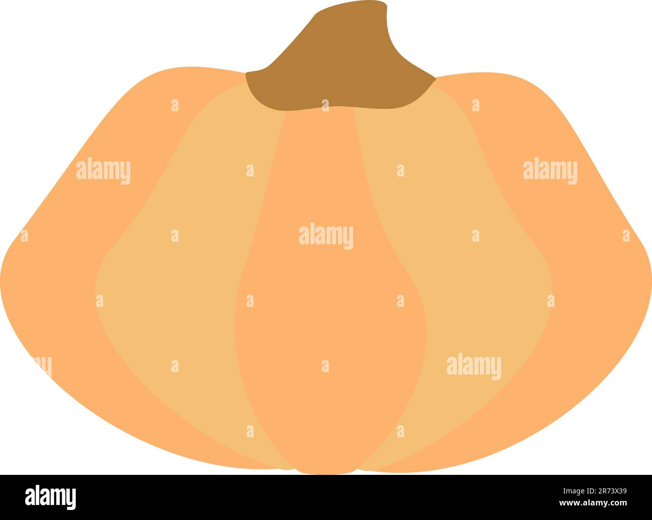 Pumpkin isolierte Vektorgrafik. Kürbis für Thanksgiving Day oder Halloween Design Stock Vektor