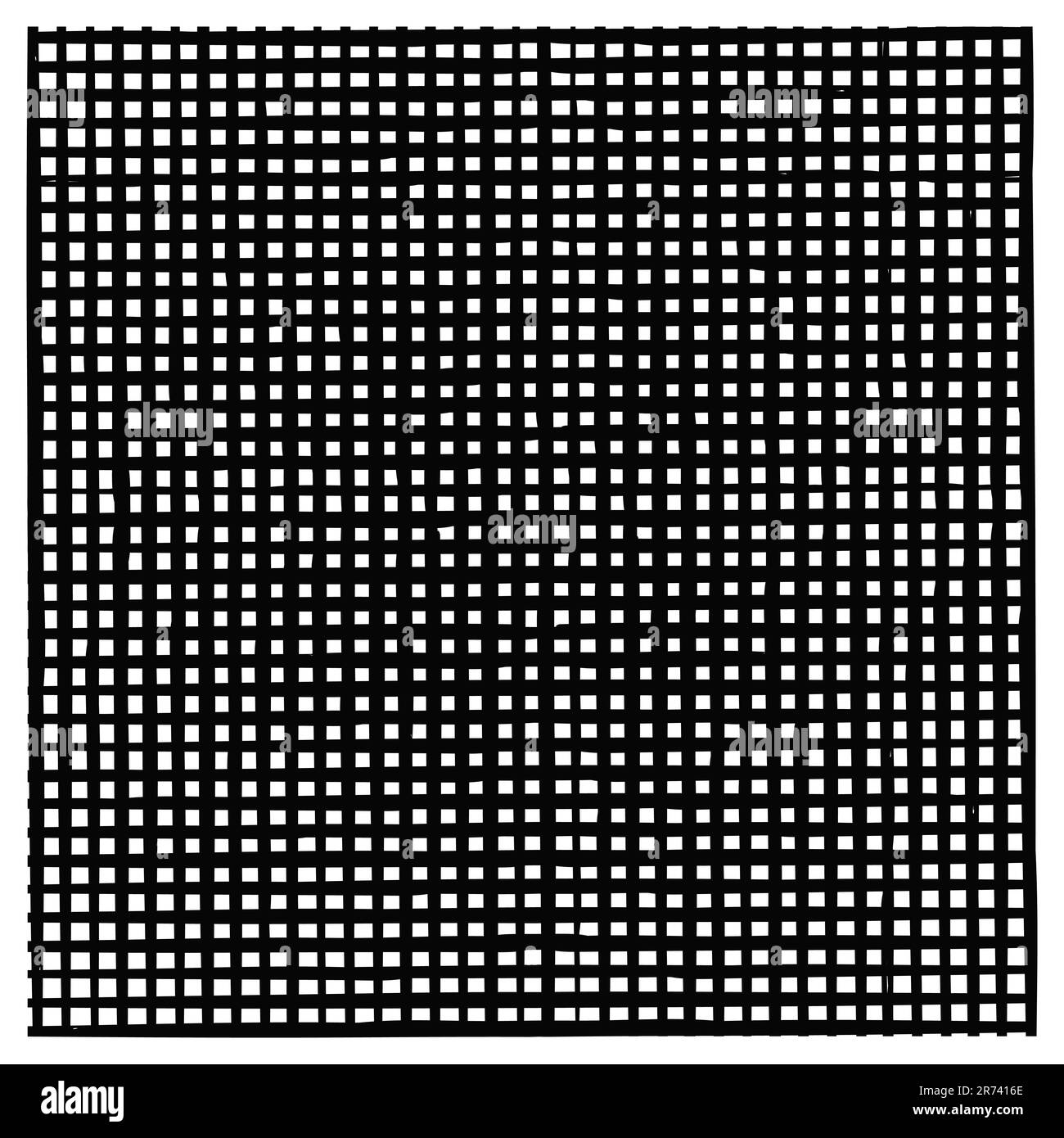 Grunge Textur quadratisch schwarz abstrakter Hintergrund kariertes Muster Design-Element Vektordarstellung isoliert auf weißem Hintergrund Stock Vektor
