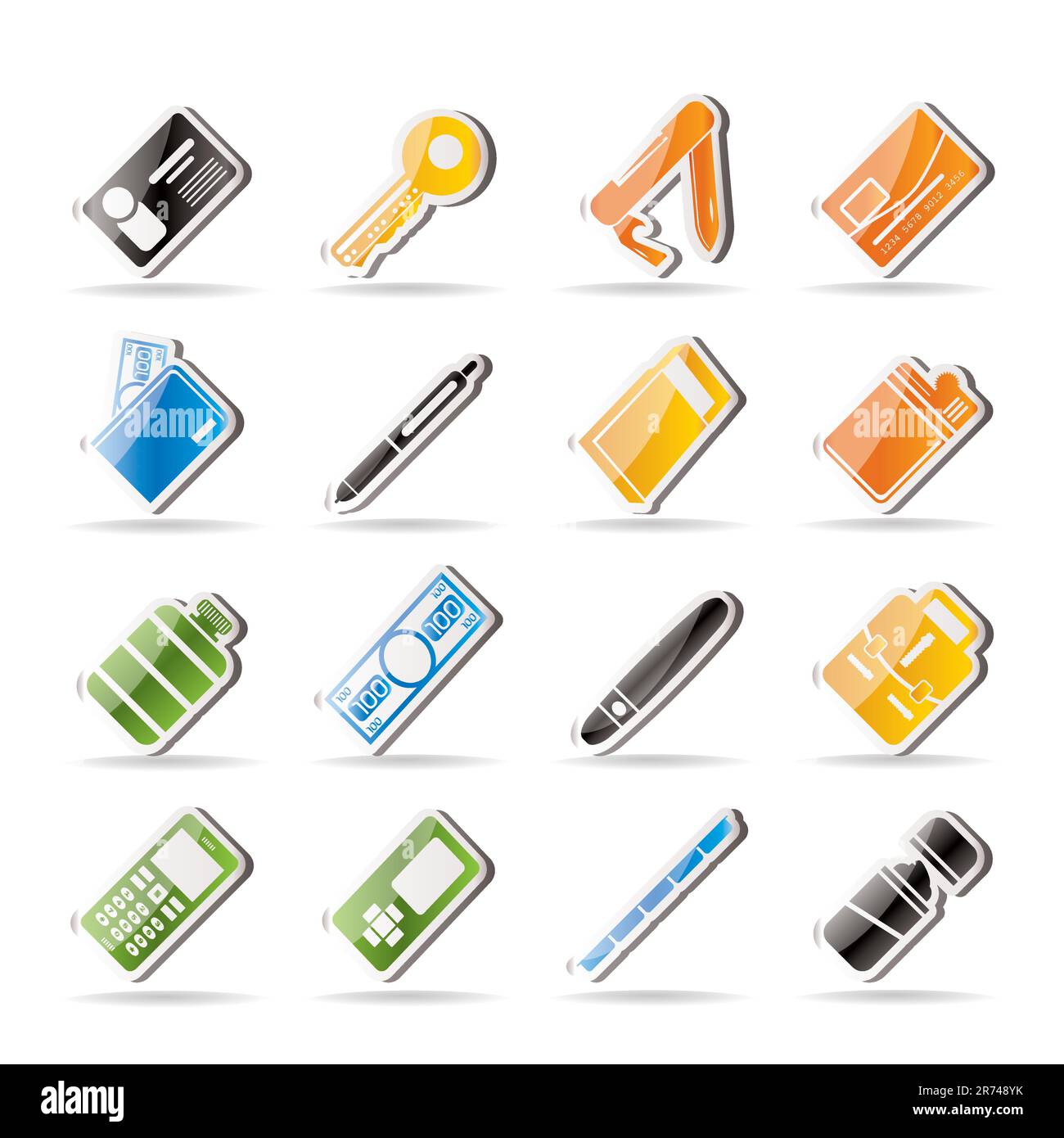 Objektsymbole einfachen Vektor - Vektor Icon Set Stock Vektor