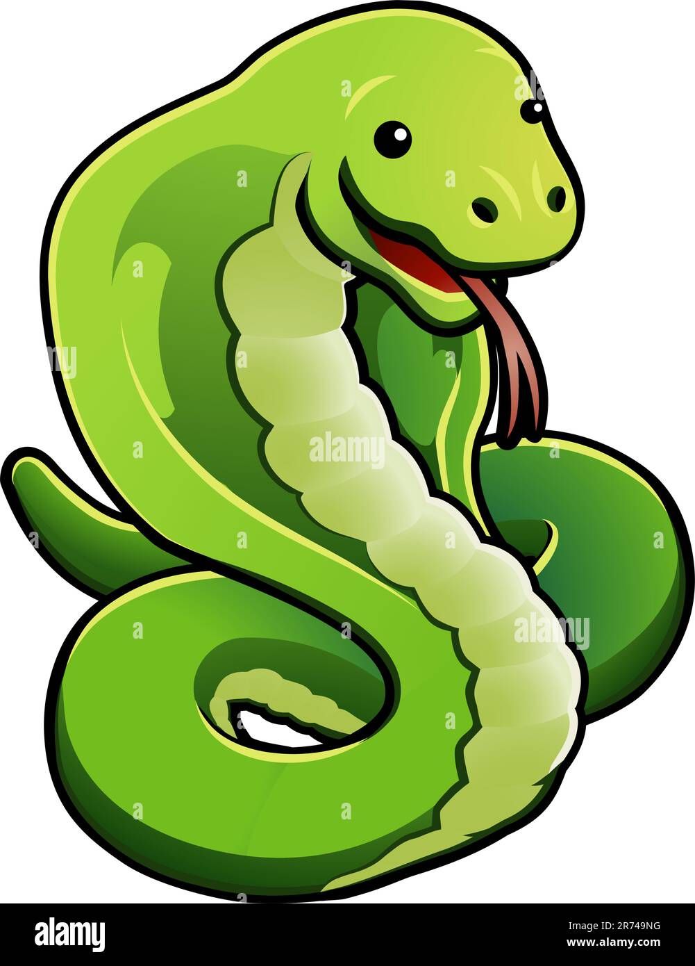Eine Illustration einer süßen Kobra-Schlange Stock Vektor