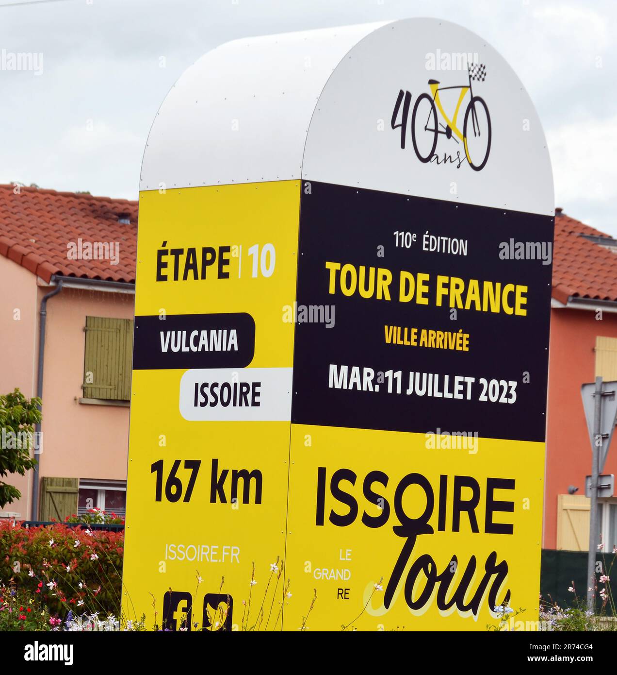Tour de France 2023, Issoire, Puy de Dome, Frankreich Stockfoto