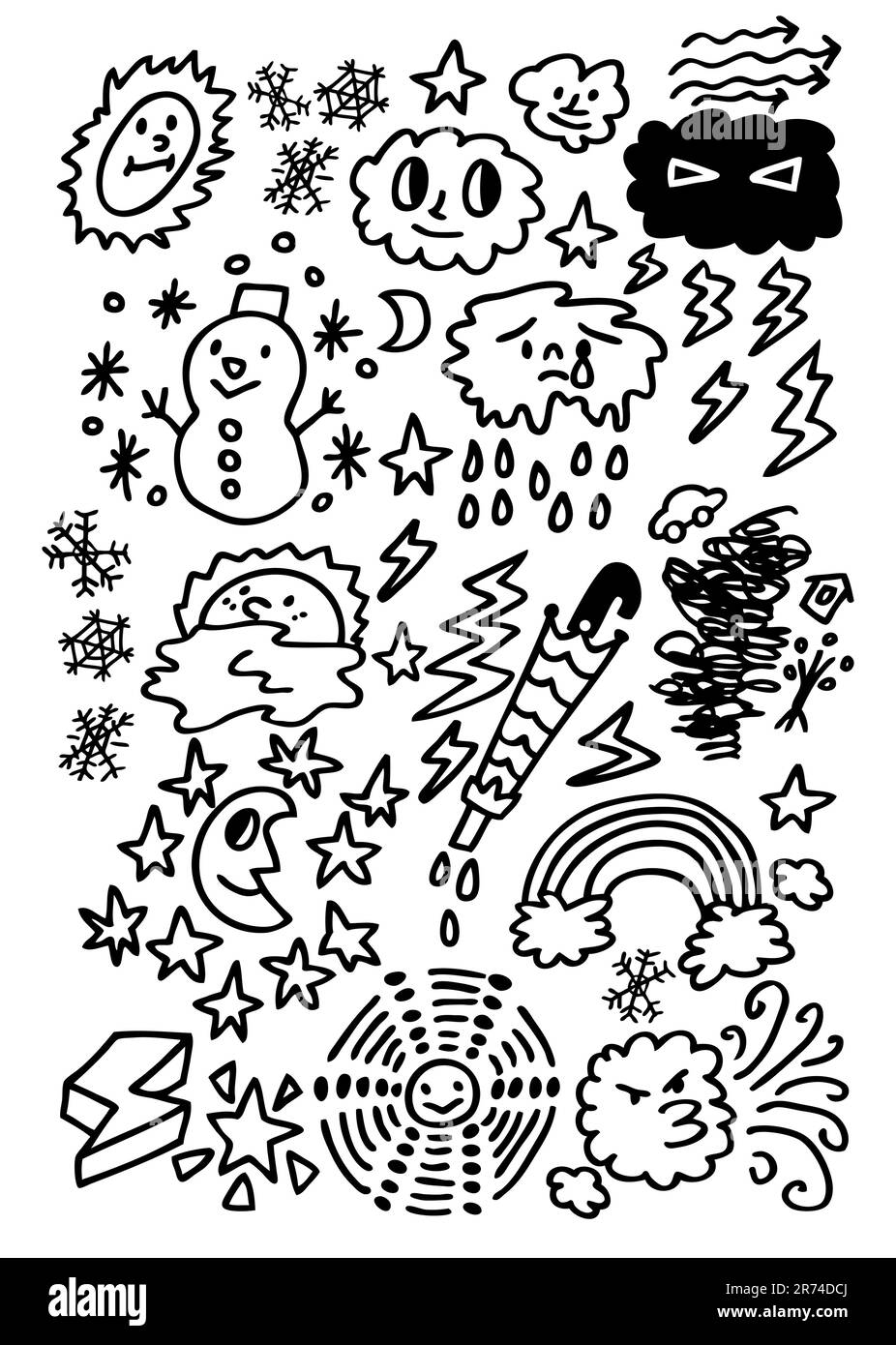 Süßes Cartoon-Wetter Stock Vektor