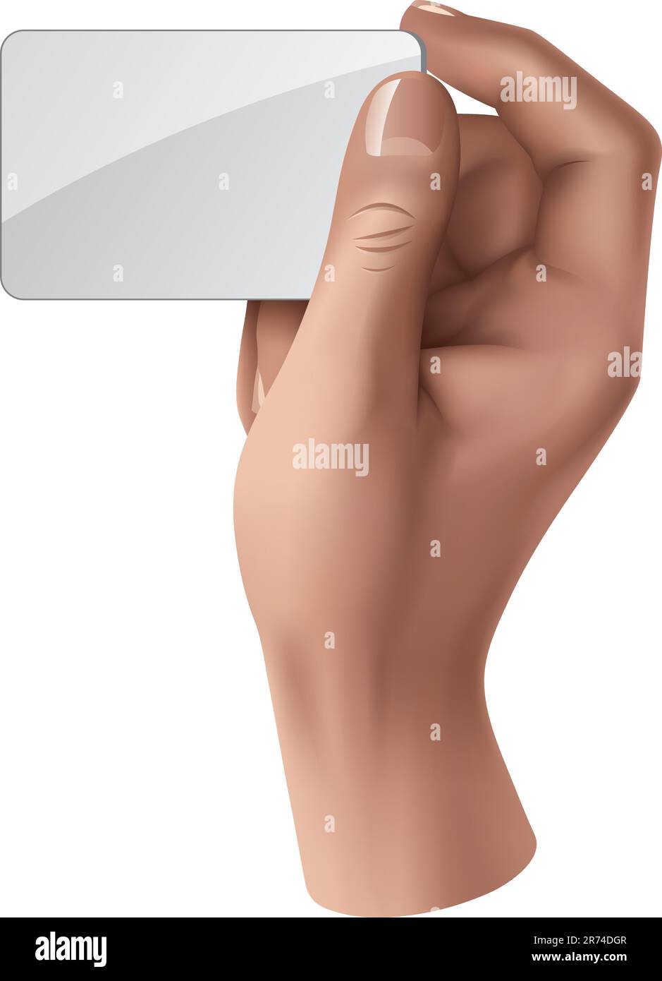 Unbeschriftete Karte mit rechter Hand. Vektordarstellung (EPS v. 8.0) Stock Vektor