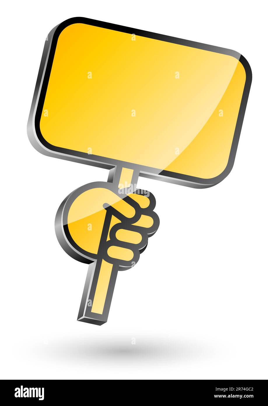 Vektordarstellung des Handzeichensymbols auf weißem Hintergrund isoliert Stock Vektor