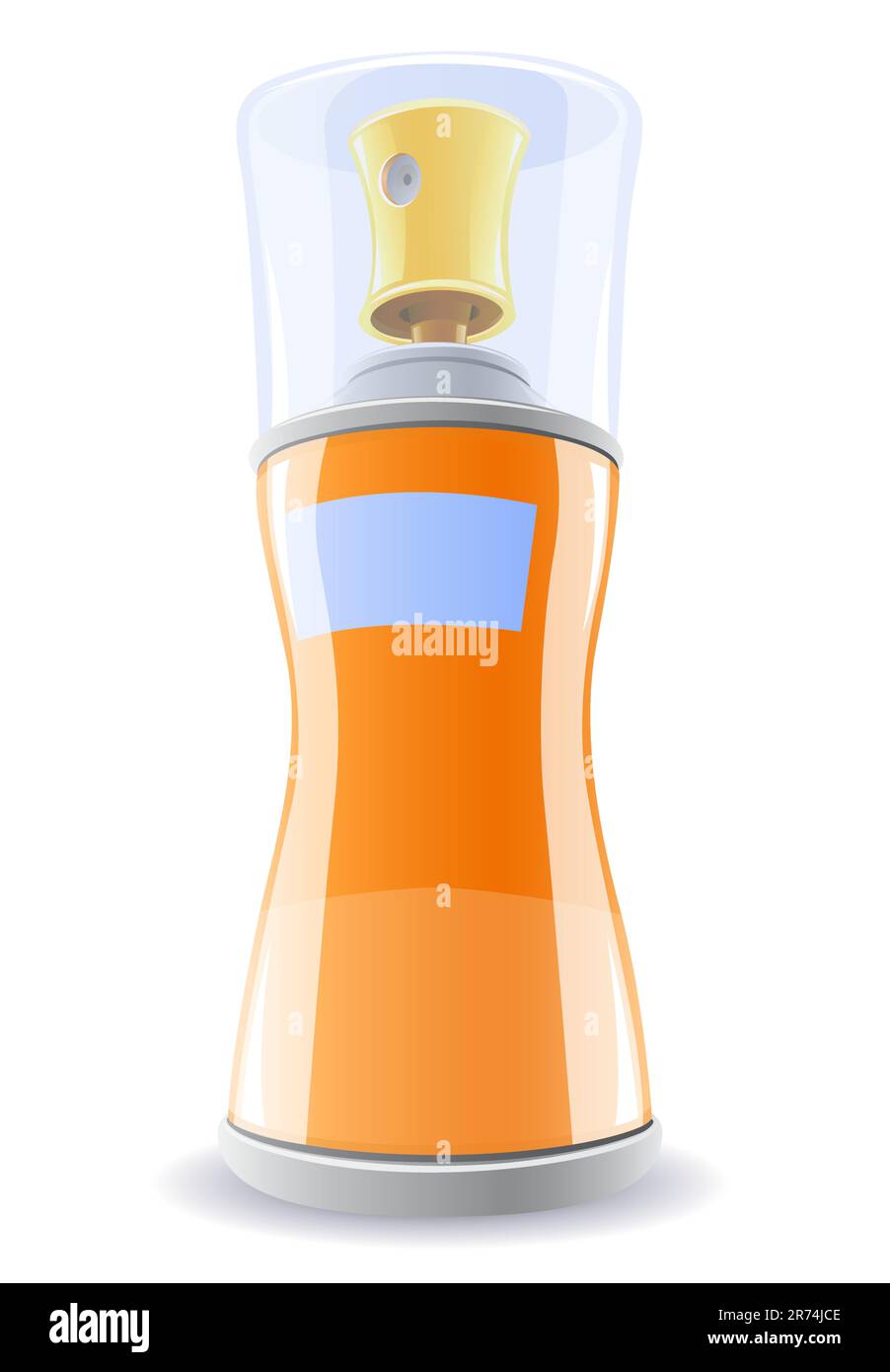 Deodorant in orangefarbener Flasche Vektordarstellung Stock Vektor