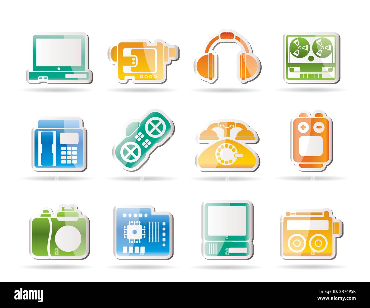 Medien Symbole - Vektor Icon Set Stock Vektor