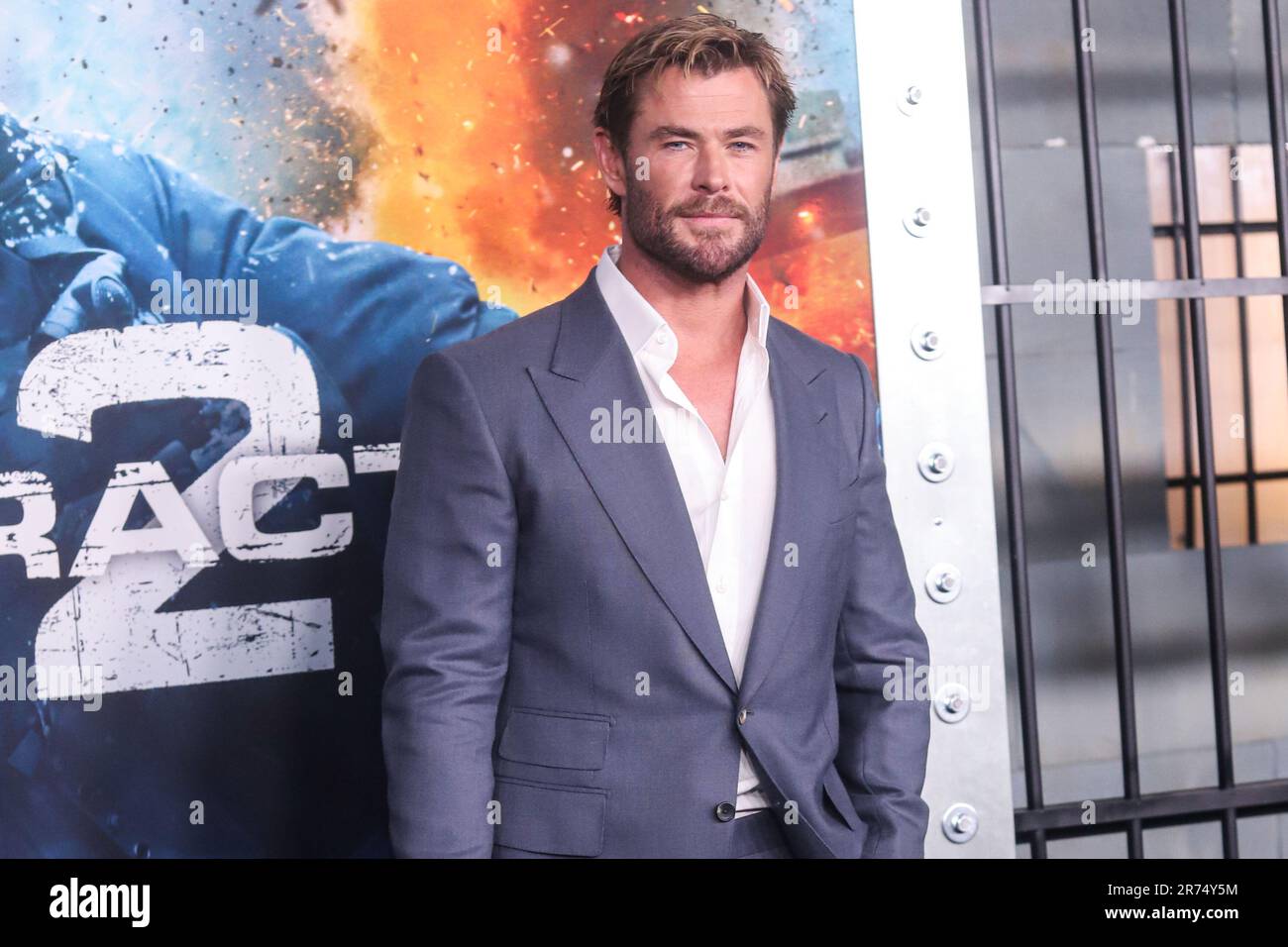 New York City, Usa. 12. Juni 2023. MANHATTAN, NEW YORK CITY, NEW YORK, USA - 12. JUNI: Der australische Schauspieler Chris Hemsworth trifft am 12. Juni 2023 auf der New Yorker Premiere von Netflix „Extraction 2“ im Jazz im Lincoln Center in Manhattan, New York City, New York, USA ein. (Foto: Jordan Hinton/Image Press Agency) Kredit: Image Press Agency/Alamy Live News Stockfoto