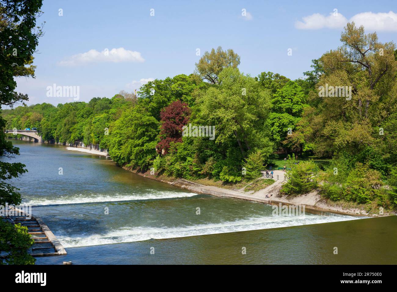 Luitpold-Brücke, Isar, München, Oberbayern, Bayern, Deutschland, Europa Stockfoto