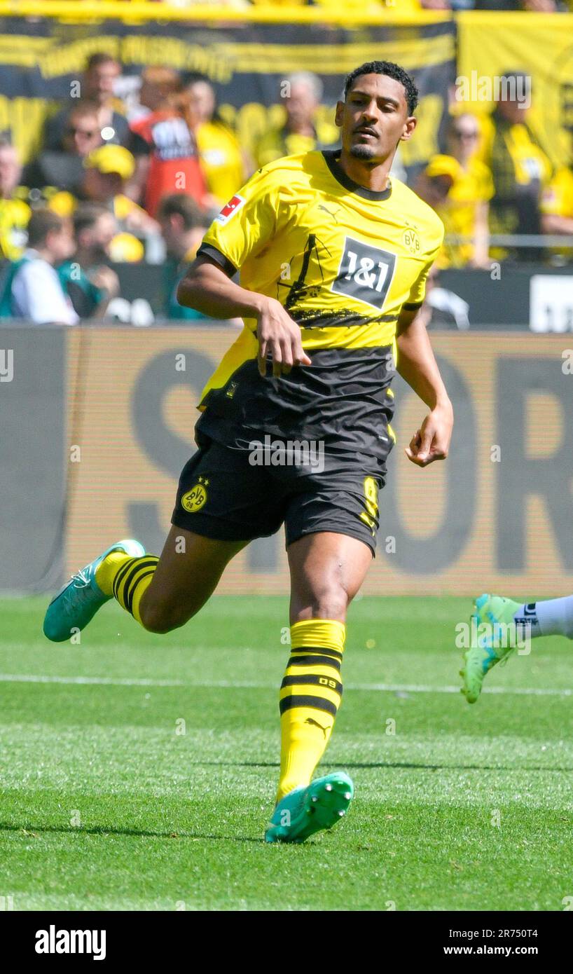 Signal Iduna Park Dortmund Deutschland, 27,5.2023, Fußball: Bundesliga Saison 2022/23 Match Day 34, Borussia Dortmund (BVB) vs Mainz 05 (M05) — Sebastien Haller (BVB) Stockfoto