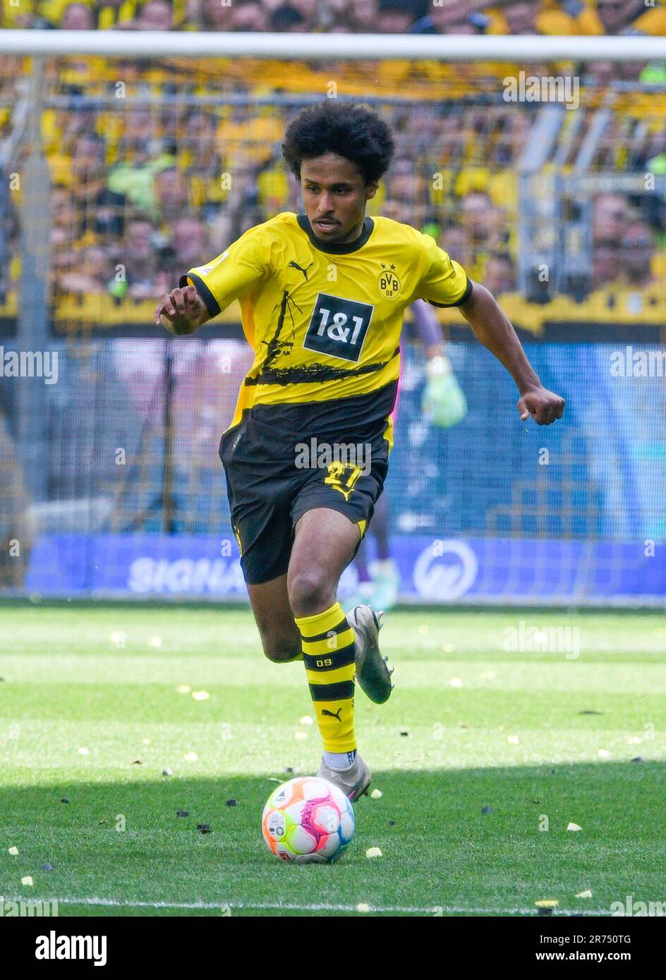 Signal Iduna Park Dortmund Deutschland, 27,5.2023, Fußball: Bundesliga Saison 2022/23 Match Day 34, Borussia Dortmund (BVB) vs Mainz 05 (M05) — Karim Adeyemi (BVB) Stockfoto