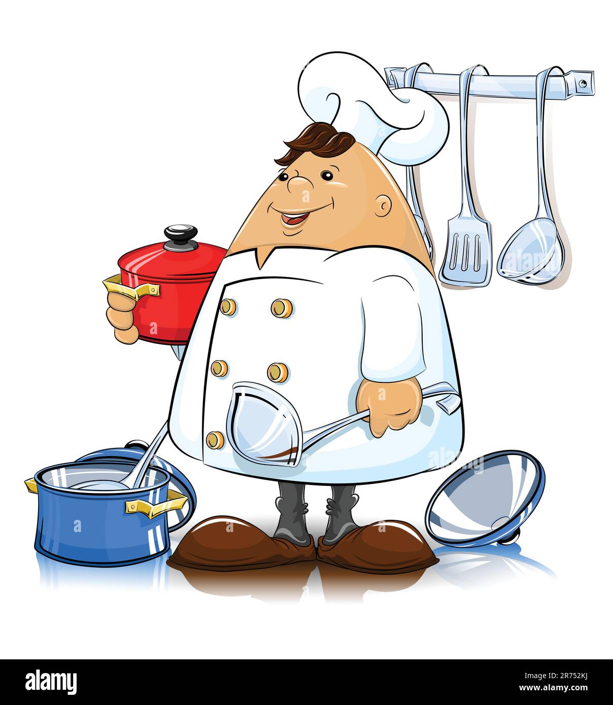 Kochen mit Küchenutensilien Vektordarstellung Stock Vektor