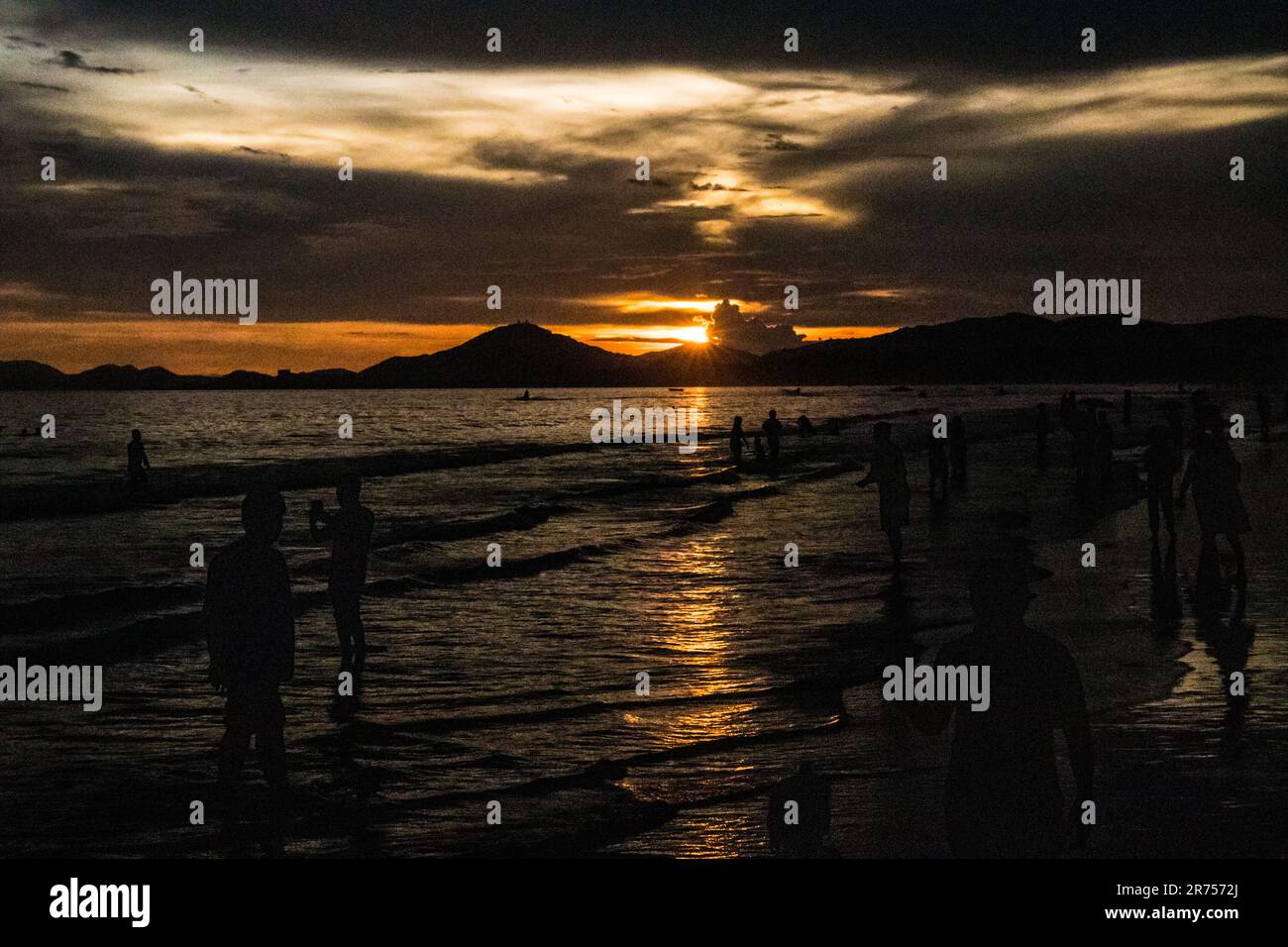 Sonnenuntergang Schatten Stockfoto