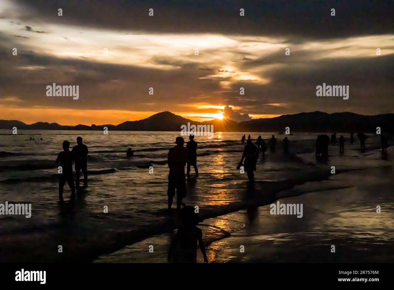 Sonnenuntergang Schatten Stockfoto