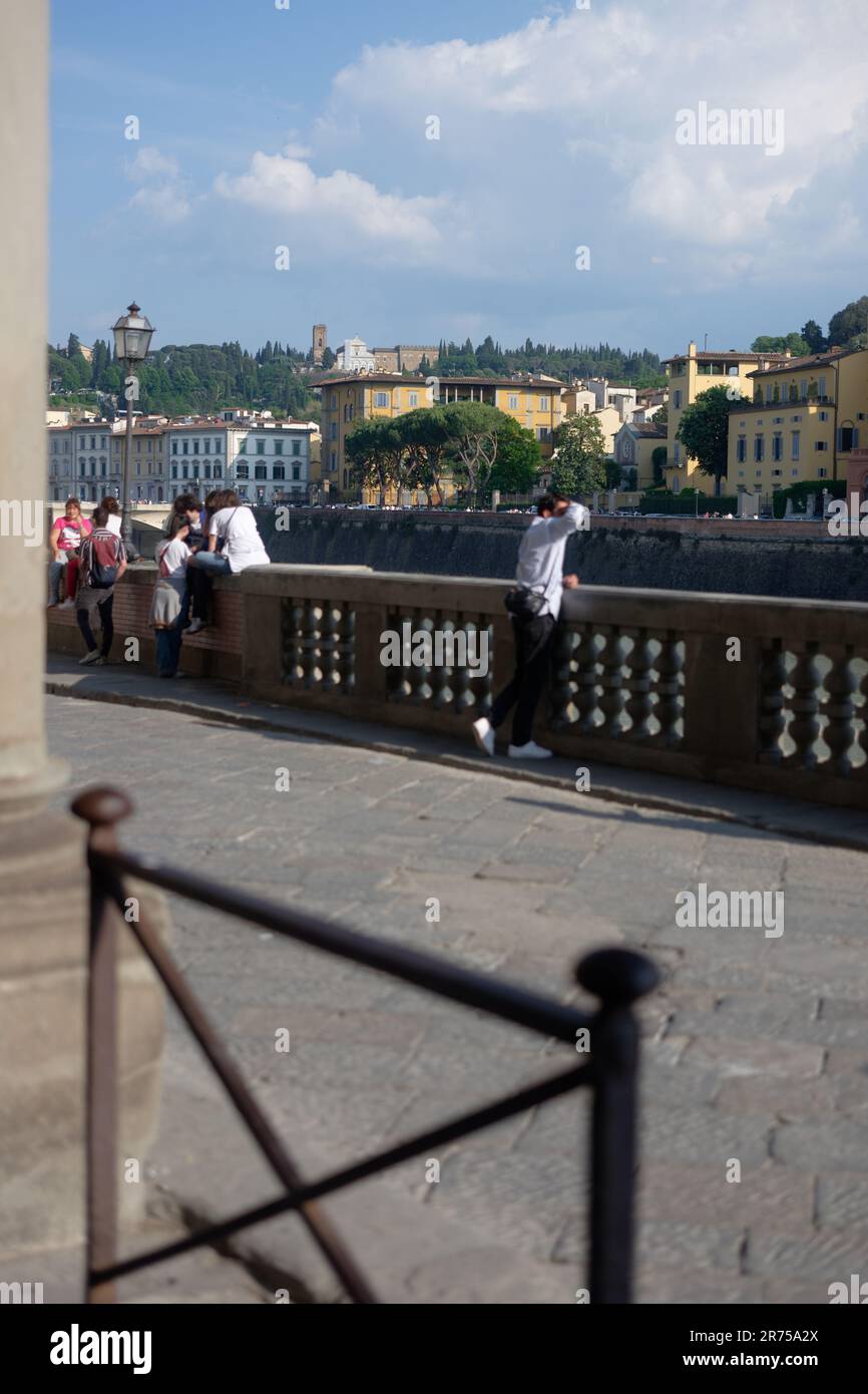 Fluss Arno in Florenz, Italien Stockfoto