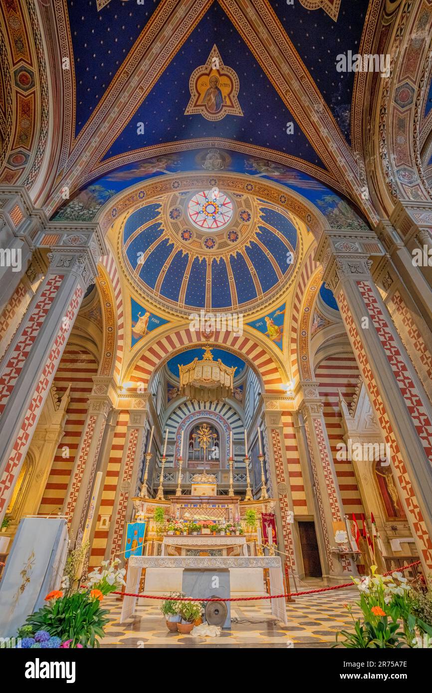 Italien, Toskana, Provinz Arezzo, Cortona, Basilica di Santa Margherita Stockfoto