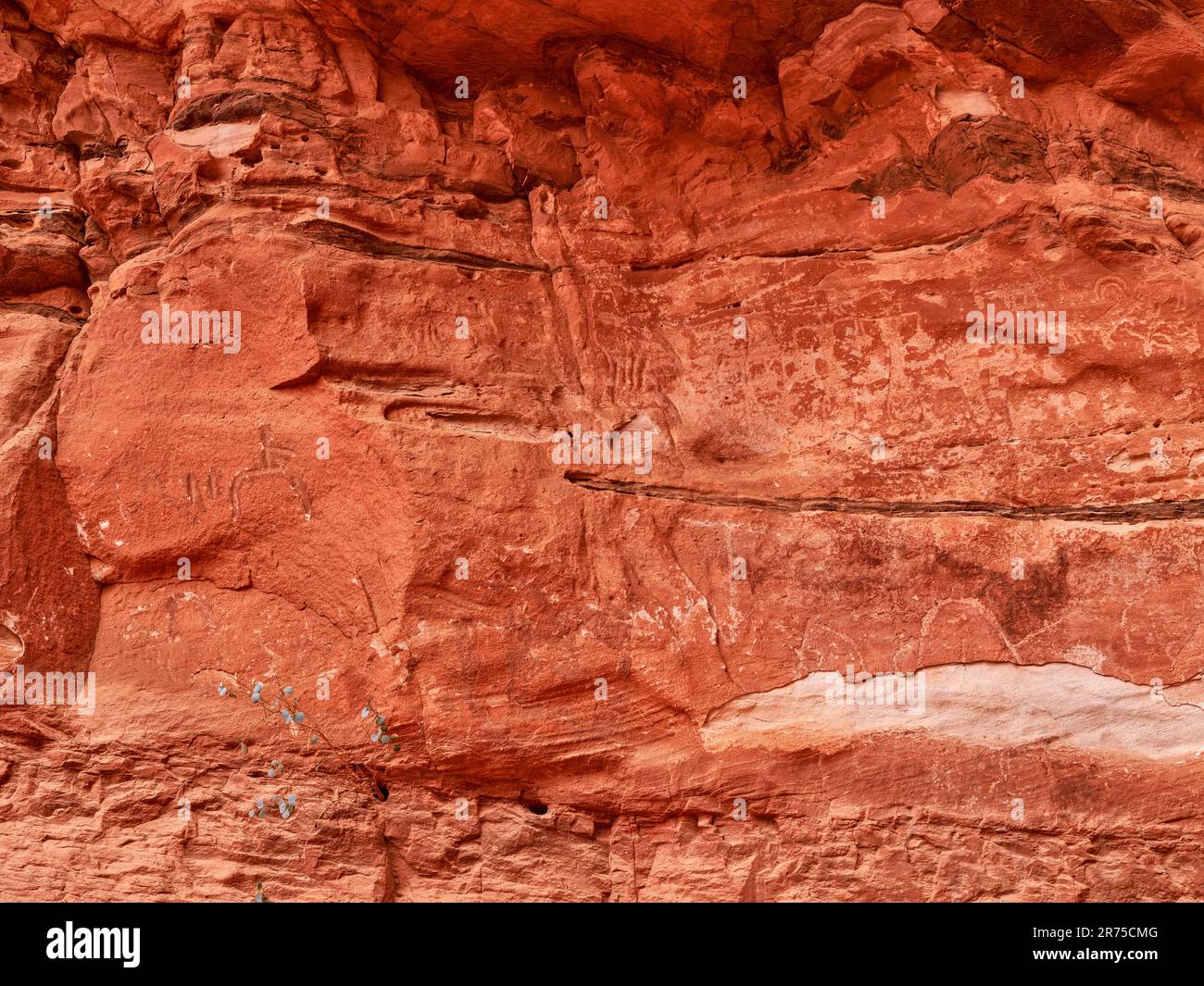 Auf der Straße in Wadi Rum, Jordanien Stockfoto