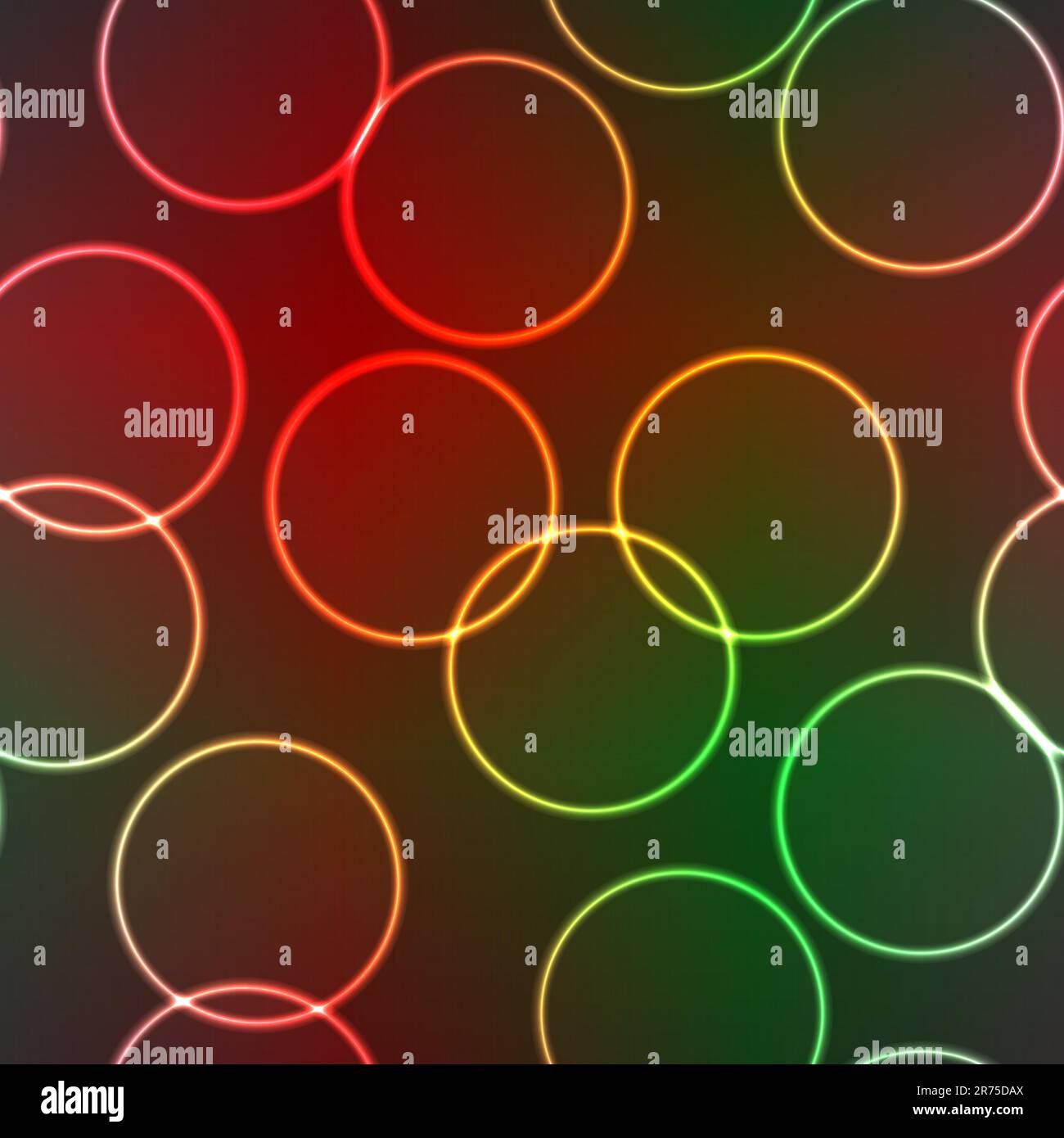 Abstrakte Eleganz im Hintergrund mit Leuchtringen. Vektordarstellung. Nahtloses Muster. EPS-10. Stock Vektor